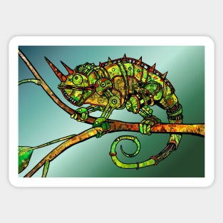 Steampunk Chameleon Sticker